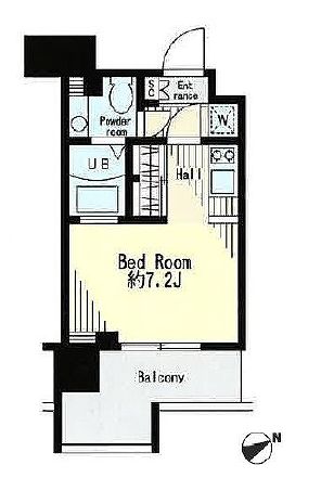 レジディア市谷薬王寺　606号室　間取り