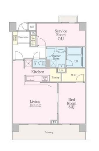 グラマシー恵比寿　408号室　間取り