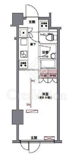 フィース神楽坂　007号室　間取り