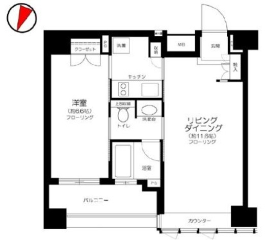 レクセル高田馬場　710号室　間取り