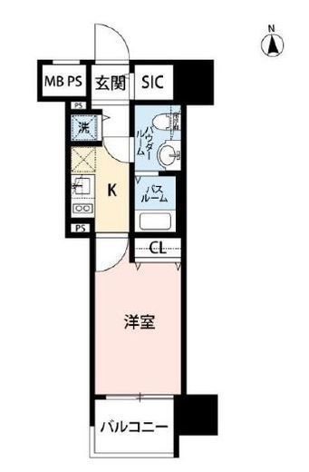 グローベル新大久保マスターズゲート　304号室　間取り