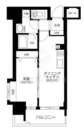 グローベル新大久保マスターズゲート　201号室　間取り