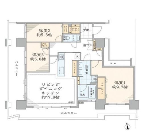 パークタワー品川ベイワード　2106号室　間取り