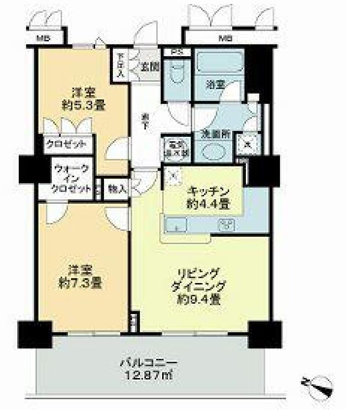 ストーリア品川　10F号室　間取り