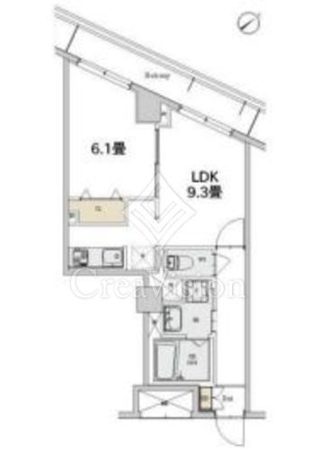 カスタリア本駒込　313号室　間取り