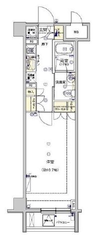 フィース水天宮前　105号室　間取り