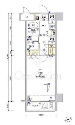 フィース水天宮前　7F2号室　間取り