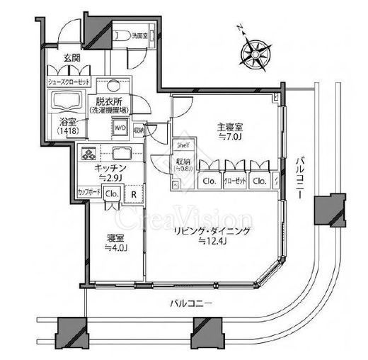 パークコート虎ノ門愛宕タワー　603号室　間取り