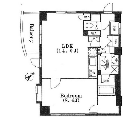 プラース千代田富士見　302号室　間取り