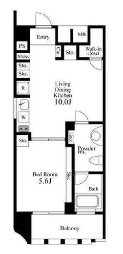 プライマル新宿若松町　1402号室　間取り