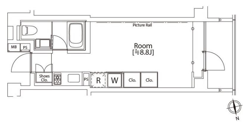 カスタリア市ヶ谷　306号室　間取り