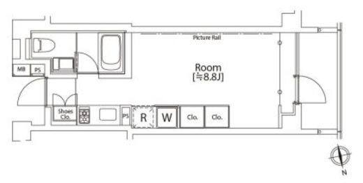 カスタリア市ヶ谷　304号室　間取り