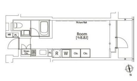 カスタリア市ヶ谷　504号室　間取り