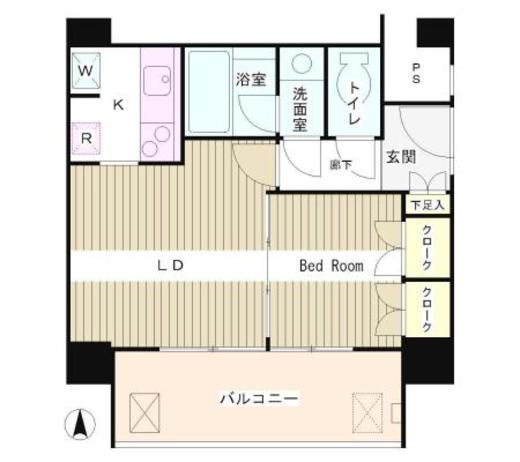 リバー＆タワー　1004号室　間取り
