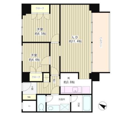 リバー＆タワー　1501号室　間取り
