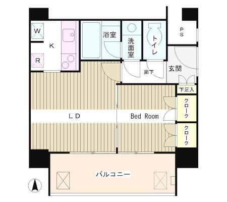 リバー＆タワー　404号室　間取り