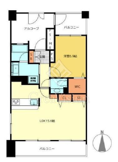 グランドテラス新宿　710号室　間取り
