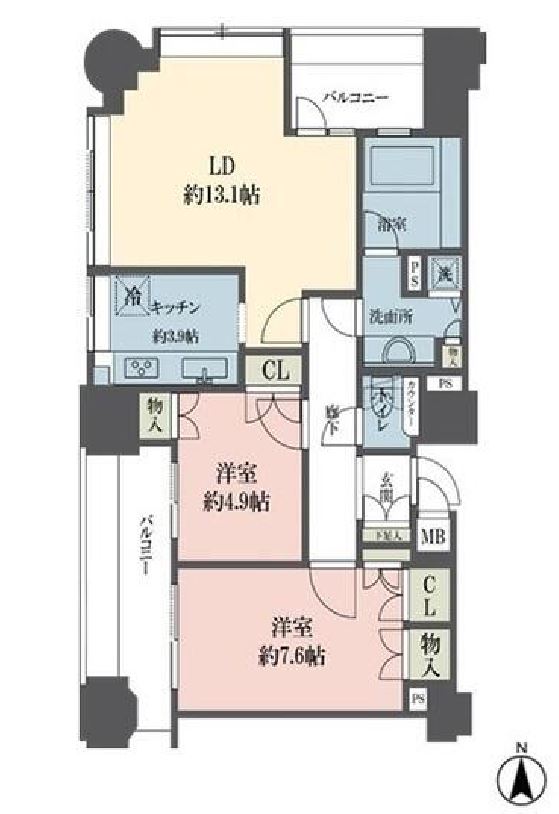 ルネ新宿御苑タワー　2301号室　間取り