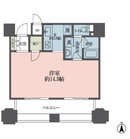 ルネ新宿御苑タワー　307号室　間取り