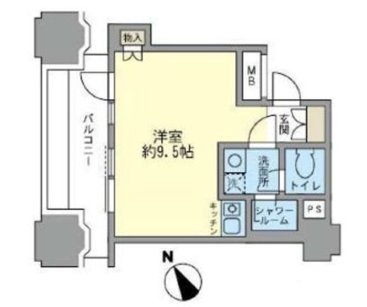 ルネ新宿御苑タワー　1101号室　間取り