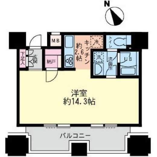 ルネ新宿御苑タワー　707号室　間取り