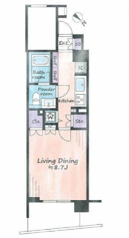 サンクタスガーデン目黒　2F号室　間取り