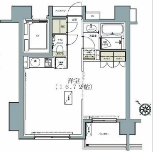 ガーデニア赤坂　902号室　間取り