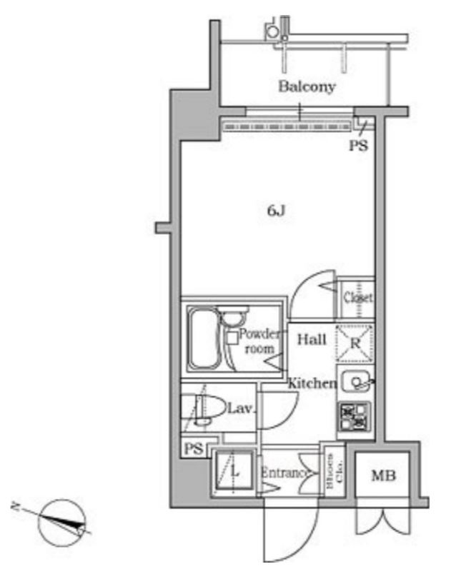 レジディア広尾Ⅱ　606号室　間取り