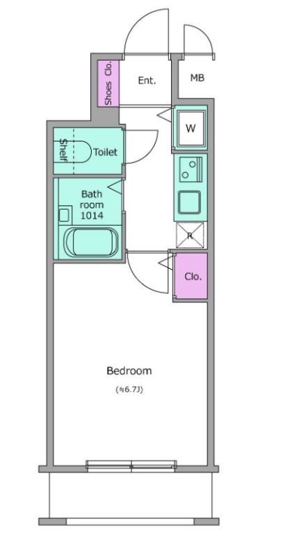 レジディア広尾Ⅱ　302号室　間取り
