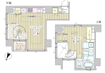 アーバンキューブ九段南　1103号室　間取り