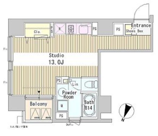 アーバンキューブ九段南　504号室　間取り