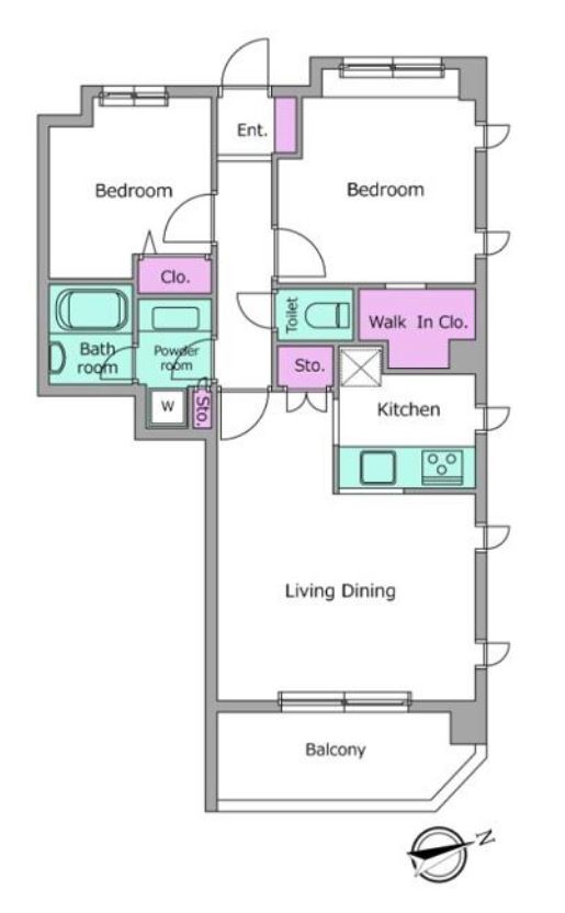 レジディア祐天寺　111号室　間取り