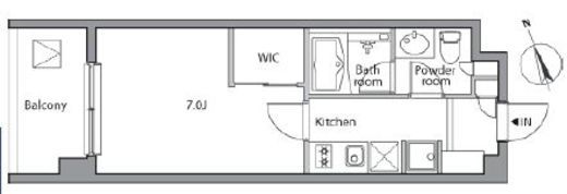 レジディア祐天寺　502号室　間取り