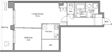 レジディア祐天寺　605号室　間取り