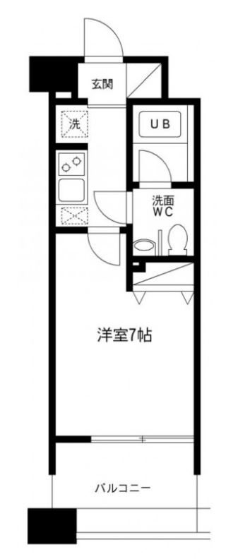 レジディア島津山　307号室　間取り