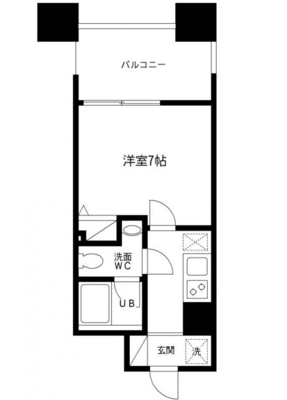 レジディア島津山　901号室　間取り