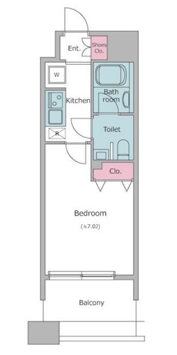 レジディア島津山　909号室　間取り