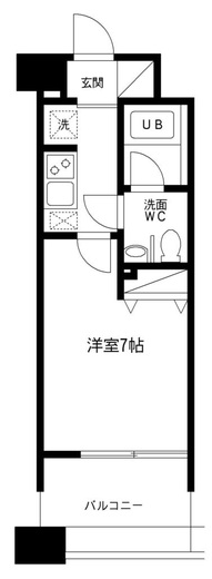 レジディア島津山　707号室　間取り