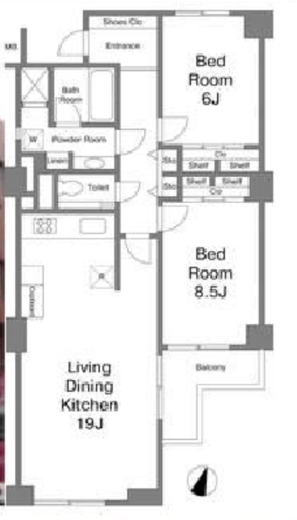 パレロワイヤル南青山　502号室　間取り