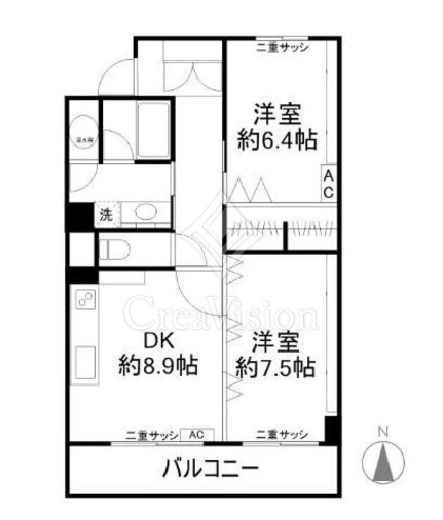 パレロワイヤル南青山　105号室　間取り