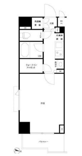 ルーブル市ヶ谷　702号室　間取り