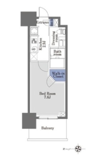 プライムメゾン早稲田　702号室　間取り