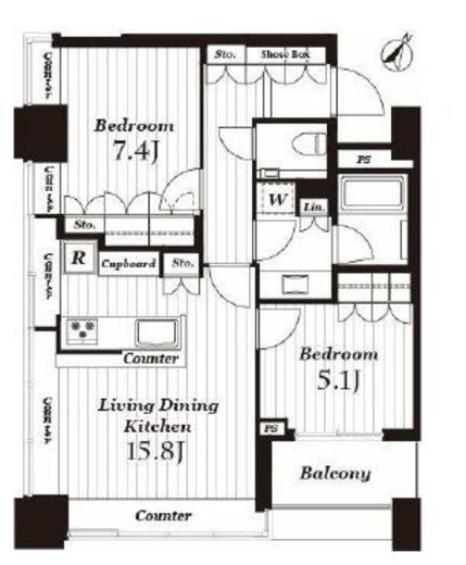 ザ・ヒルトップタワー高輪台　9F1号室　間取り