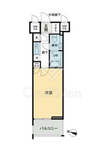 パトリア九段下　1303号室　間取り