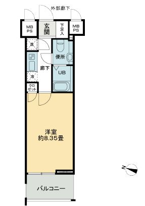 パトリア九段下　604号室　間取り
