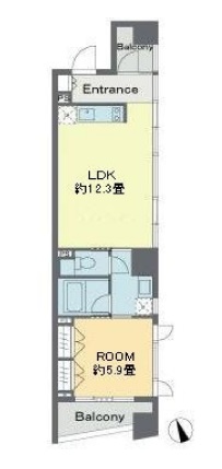 ベルファース戸越スタティオ　401号室　間取り