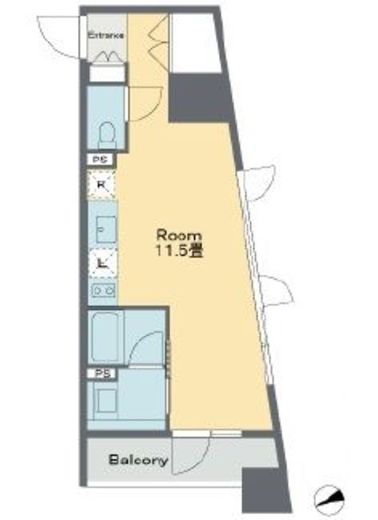 ベルファース戸越スタティオ　602号室　間取り