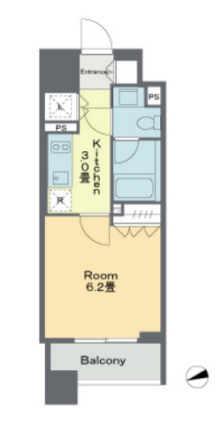ベルファース戸越スタティオ　806号室　間取り