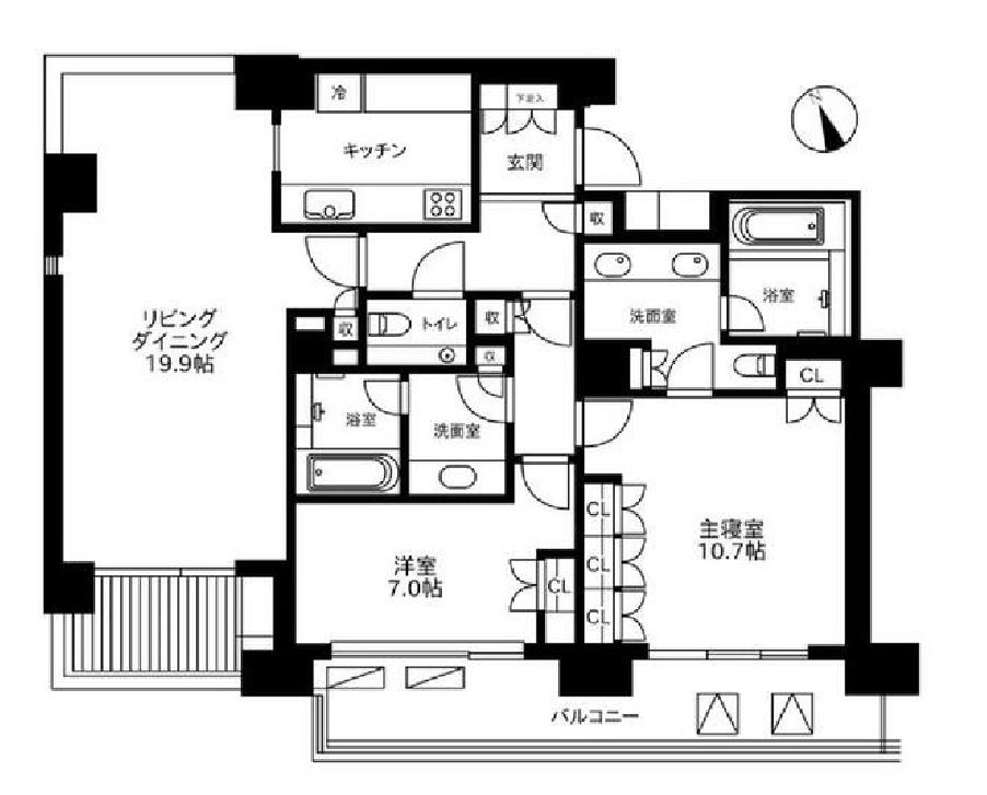 フォレセーヌ霊南坂レジデンス　301号室　間取り