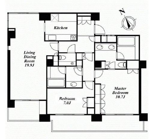 フォレセーヌ霊南坂レジデンス　701号室　間取り